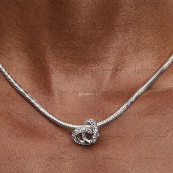 Pandora Pavé Infinity Knot Heart Charm - Picture 6 of 6